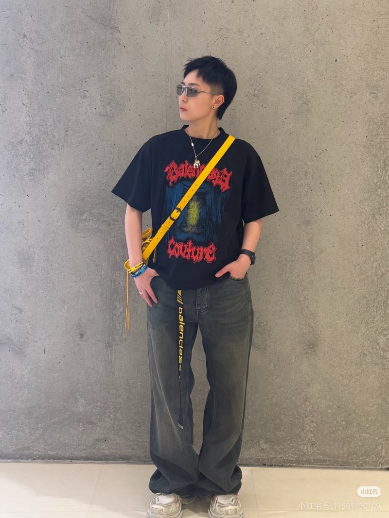 Balenciaga Graphic Print Black T-Shirt view