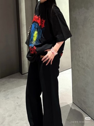 Balenciaga Graphic Print Black T-Shirt view 5