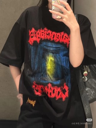 Balenciaga Graphic Print Black T-Shirt view 6