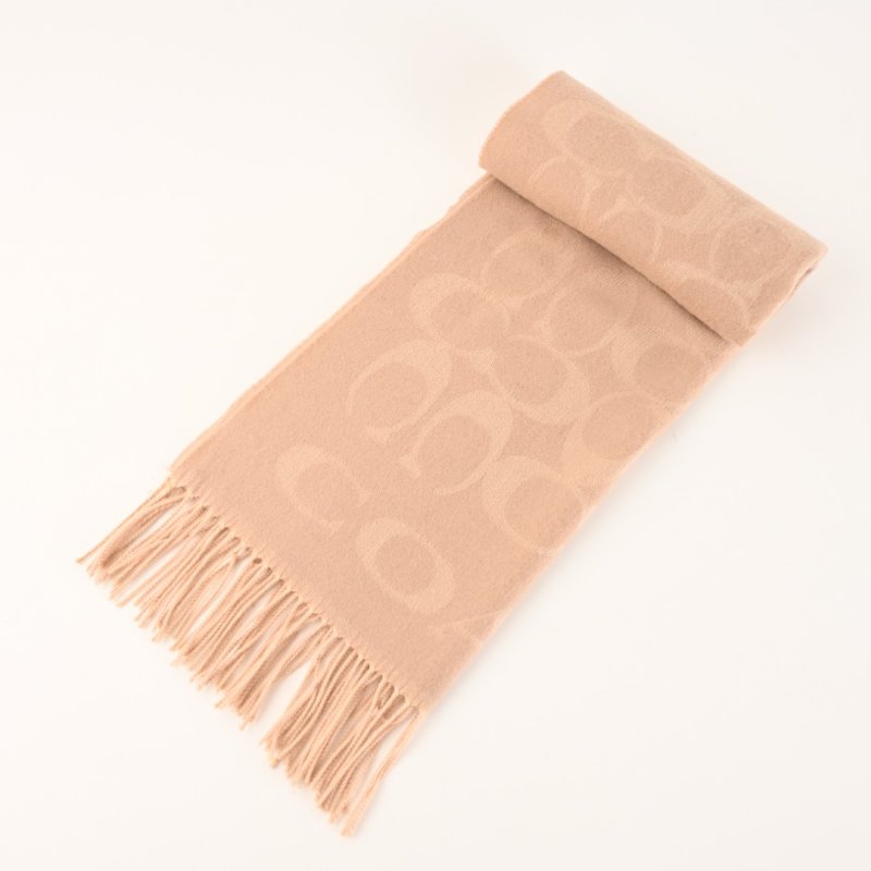 Coach Wool Cashmere Blend Scarf Camel view