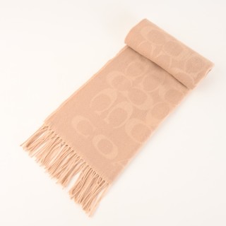 Coach Wool Cashmere Blend Scarf Camel view 2