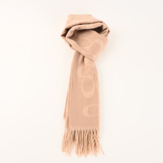 Coach Wool Cashmere Blend Scarf Camel view 3