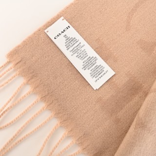 Coach Wool Cashmere Blend Scarf Camel view 8