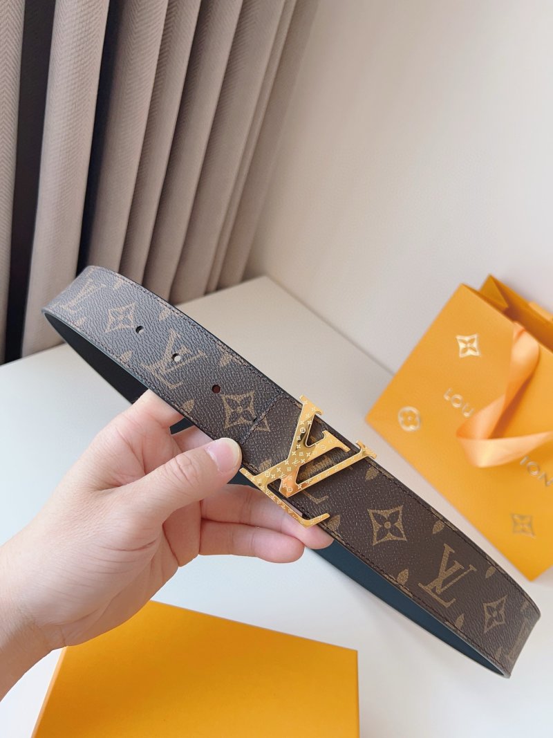 Louis Vuitton Monogram LV Gold Buckle Belt 40mm view