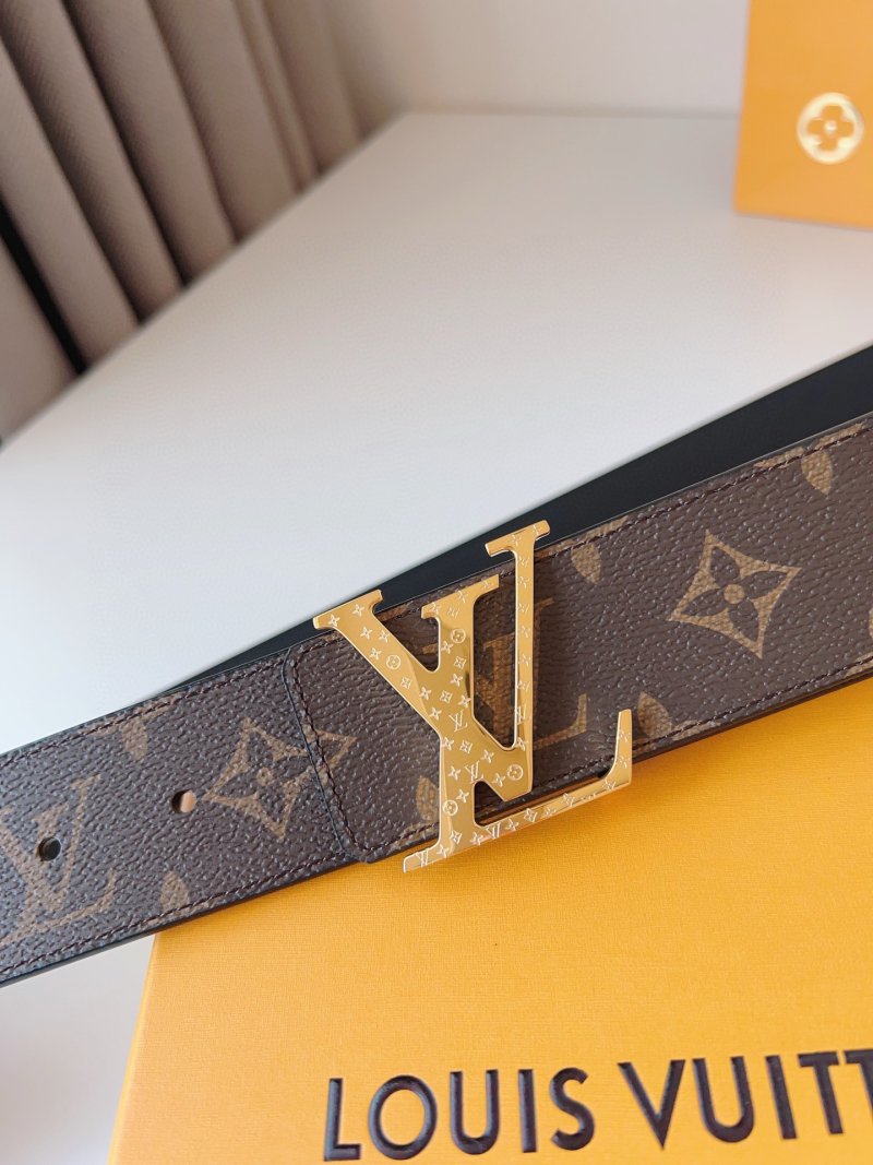 Louis Vuitton Monogram LV Gold Buckle Belt 40mm view