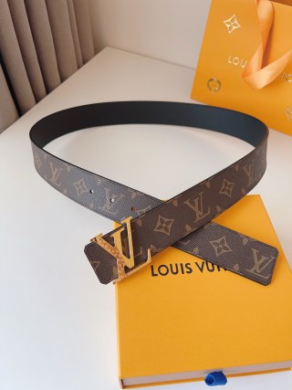 Louis Vuitton Monogram LV Gold Buckle Belt 40mm view 6