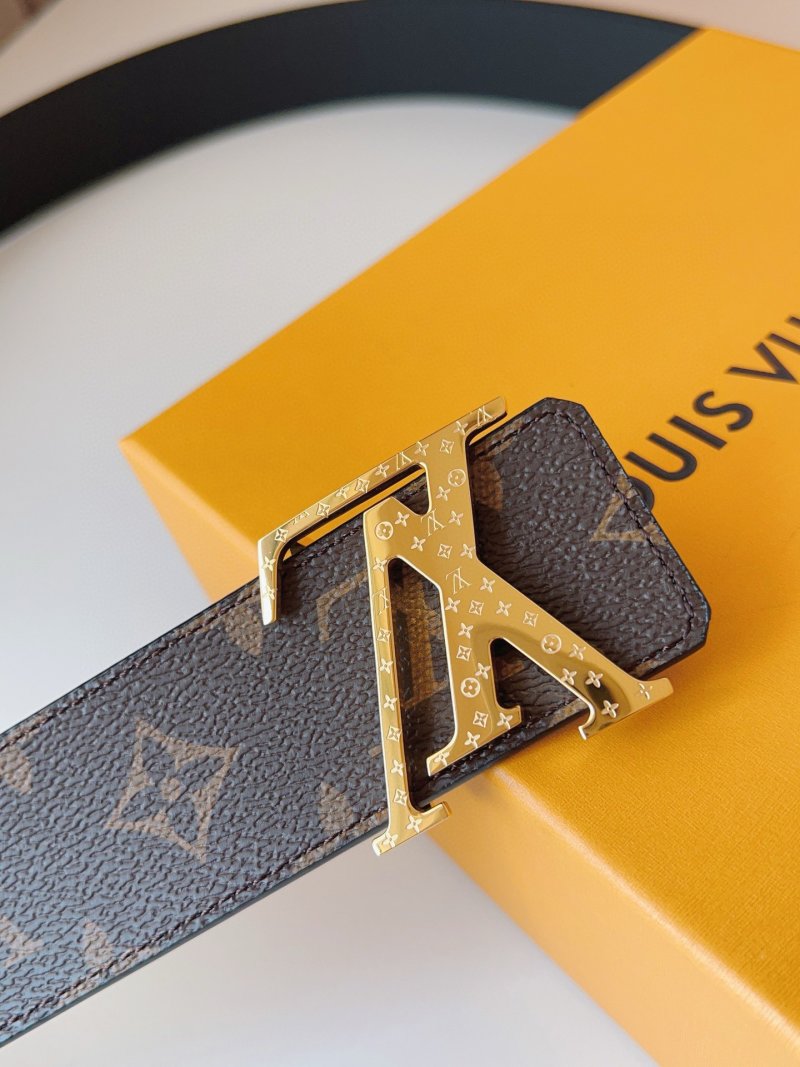 Louis Vuitton Monogram LV Gold Buckle Belt 40mm view