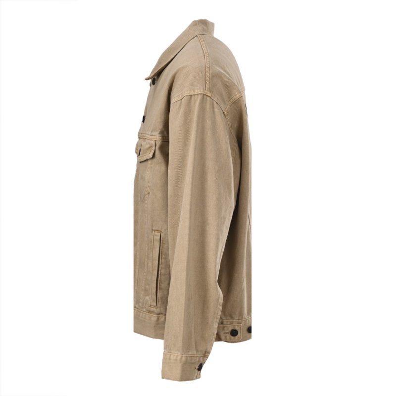 Balenciaga Beige Denim Jacket with Back Logo view