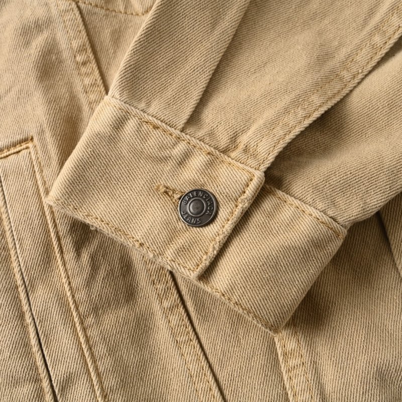 Balenciaga Beige Denim Jacket with Back Logo view