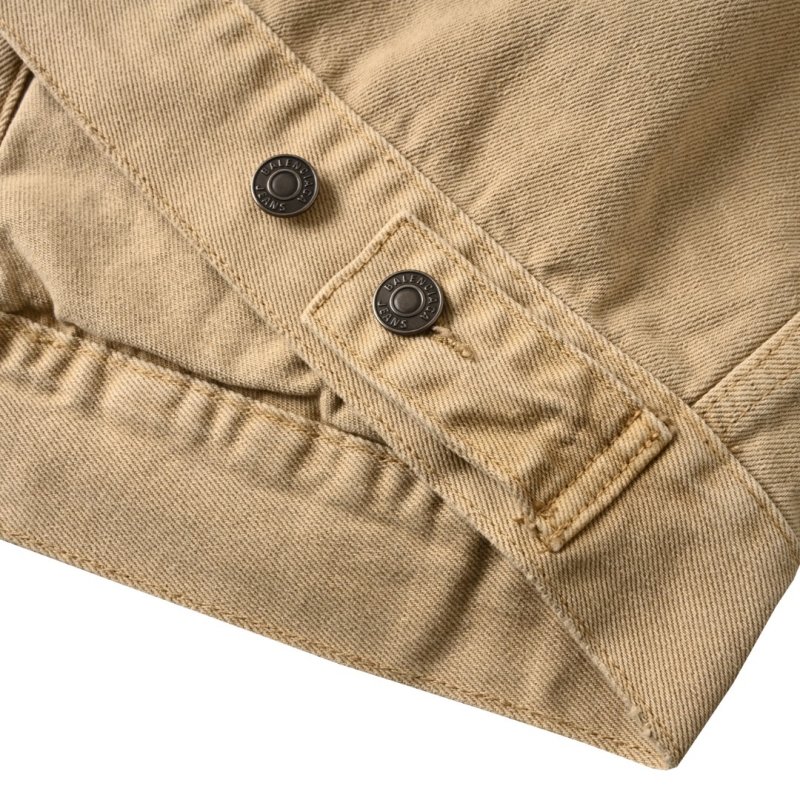 Balenciaga Beige Denim Jacket with Back Logo view