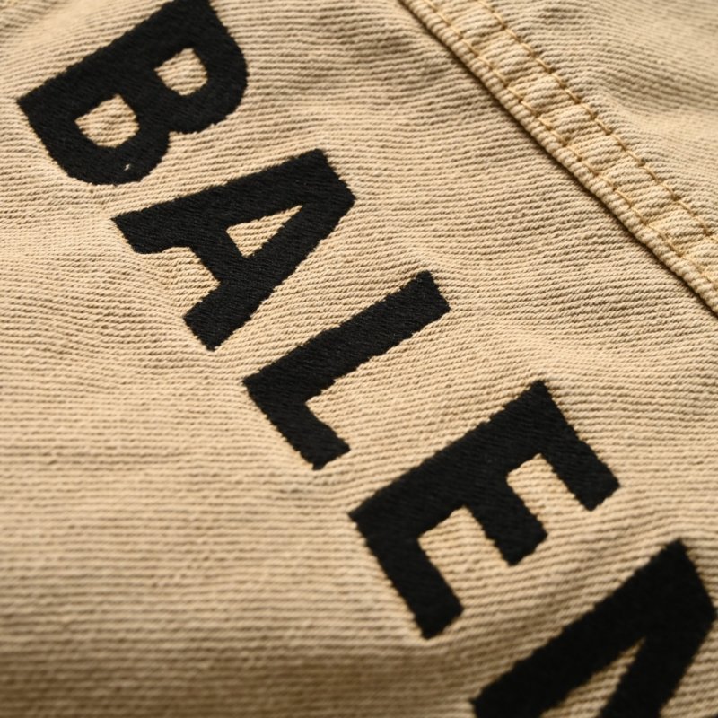 Balenciaga Beige Denim Jacket with Back Logo view