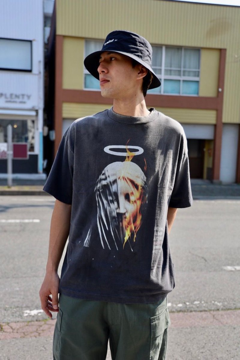 Black Graphic Angel Halo T-Shirt