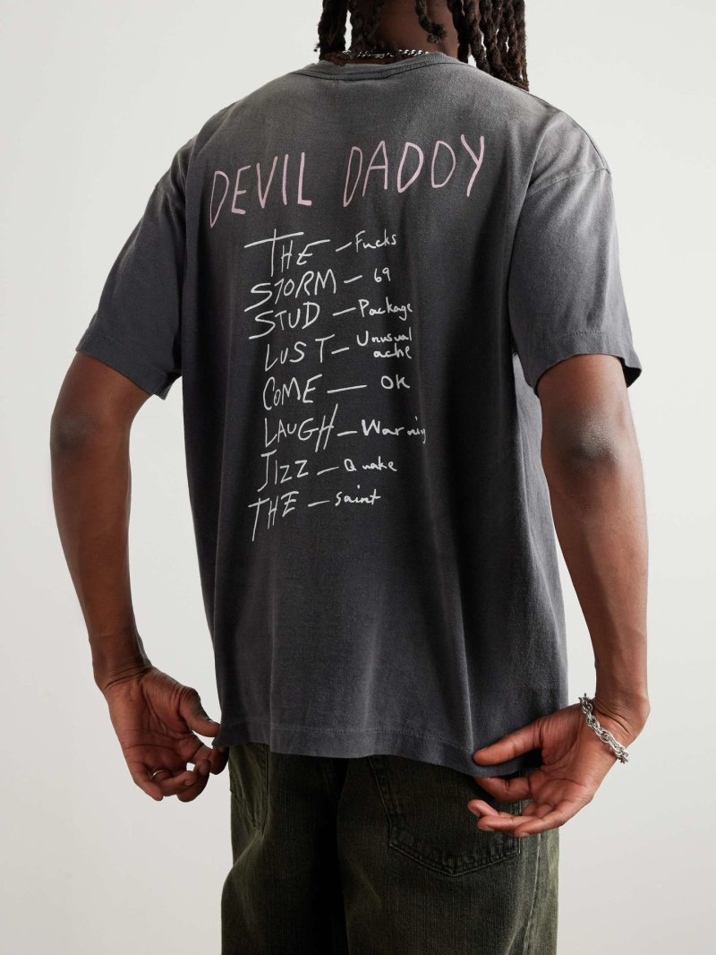 Black Graphic Angel Halo T-Shirt view