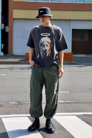 Black Graphic Angel Halo T-Shirt view 4
