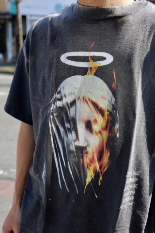 Black Graphic Angel Halo T-Shirt view 5