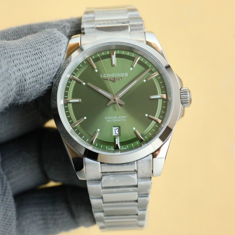 Longines Conquest Automatic Green Dial Steel Watch