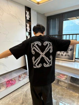 Off-White Barbed Wire X Short Sleeve T-Shirt Black view 3
