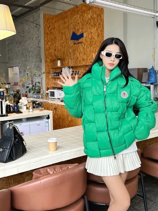 Moncler Green Puffer Down Jacket view 4