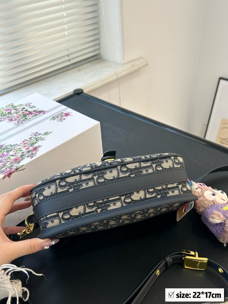 Dior Saddle Bag Navy Monogram Crossbody view