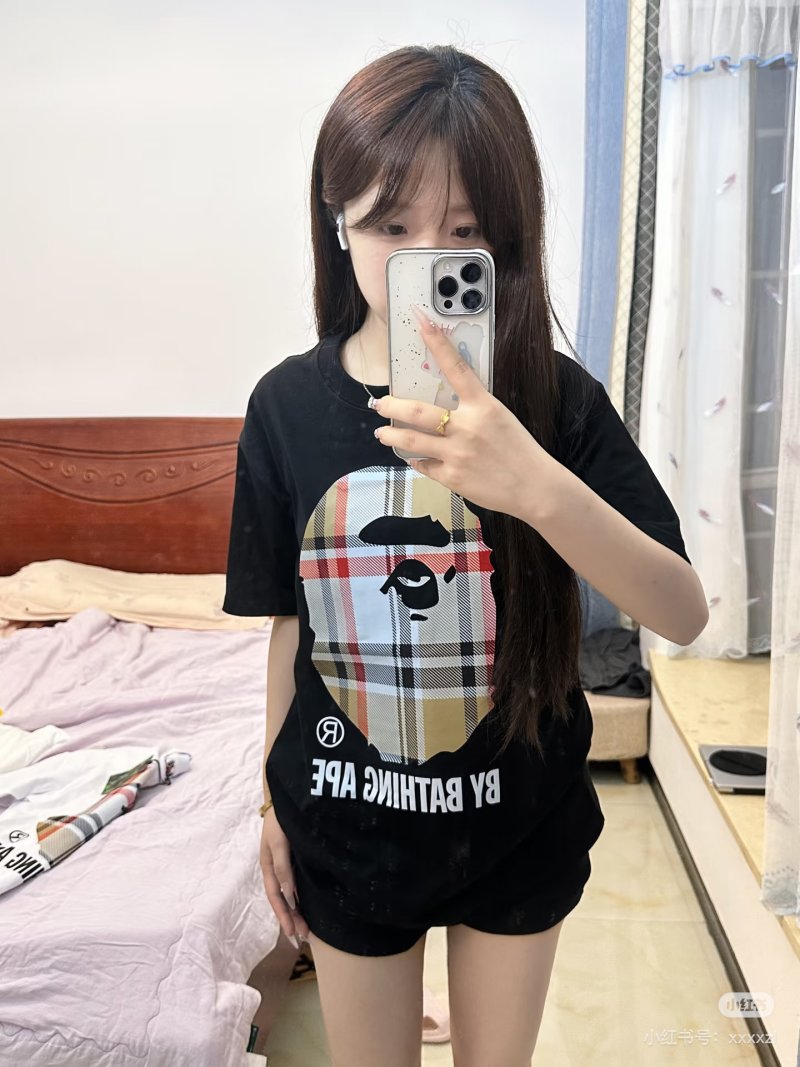 Burberry Plaid Graphic Black T-Shirt