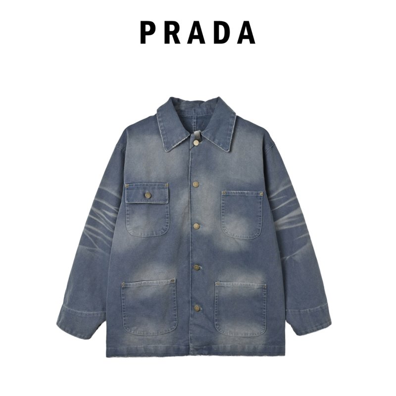 Vintage Wash Denim Jacket with Distressed Details view