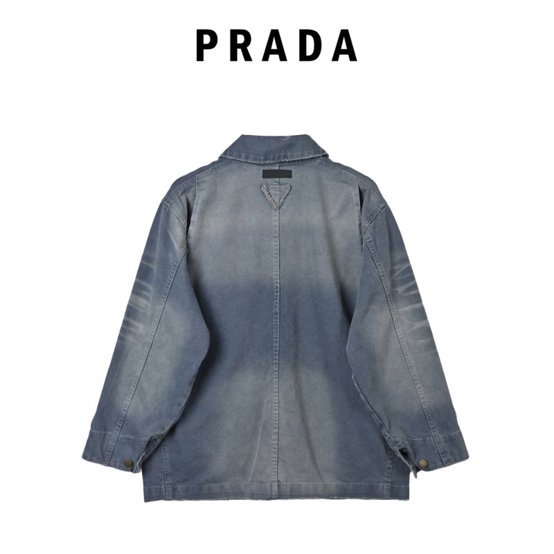 Vintage Wash Denim Jacket with Distressed Details view
