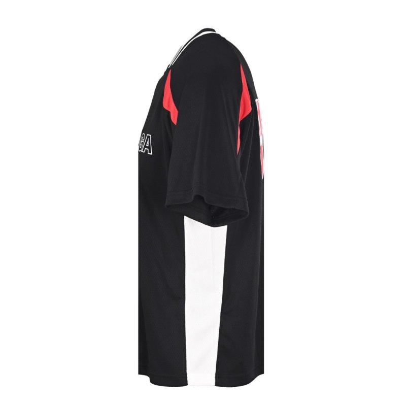 Balenciaga Black Logo T-Shirt with Red Stripe Detail view