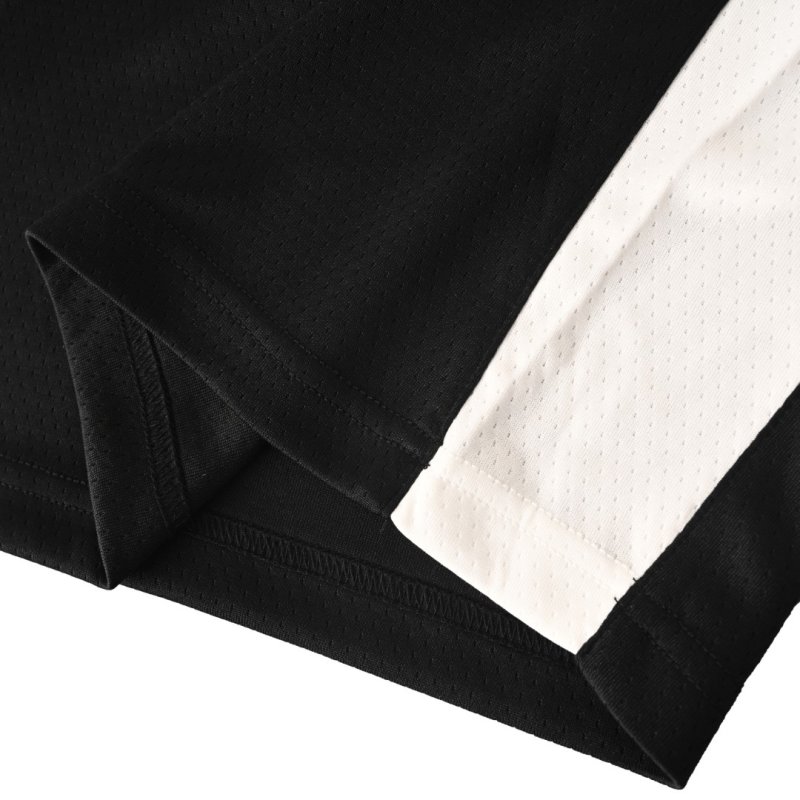 Balenciaga Black Logo T-Shirt with Red Stripe Detail view