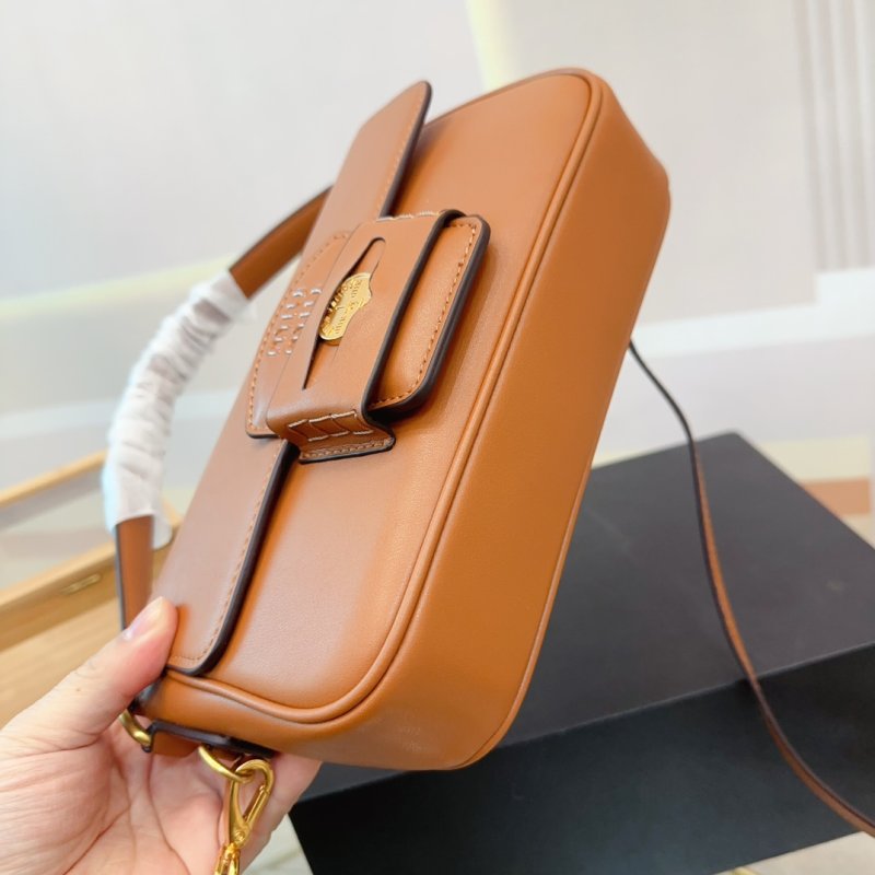 Miu Miu Gold Coin Cognac Leather Shoulder Bag view