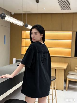 Louis Vuitton Black Monogram Embroidered T-Shirt view 2