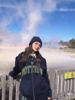 Navy Zip-Up Graphic Hoodie Jacket view 2