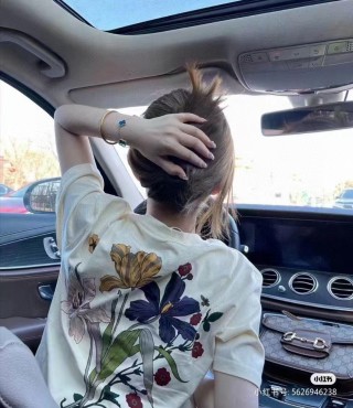 Cream Floral Botanical Print Short Sleeve T-Shirt view 1