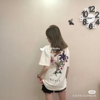 Cream Floral Botanical Print Short Sleeve T-Shirt view 6