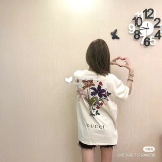 Cream Floral Botanical Print Short Sleeve T-Shirt view 7