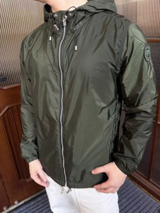Stone Island Olive Green Nylon Windbreaker Jacket view 1