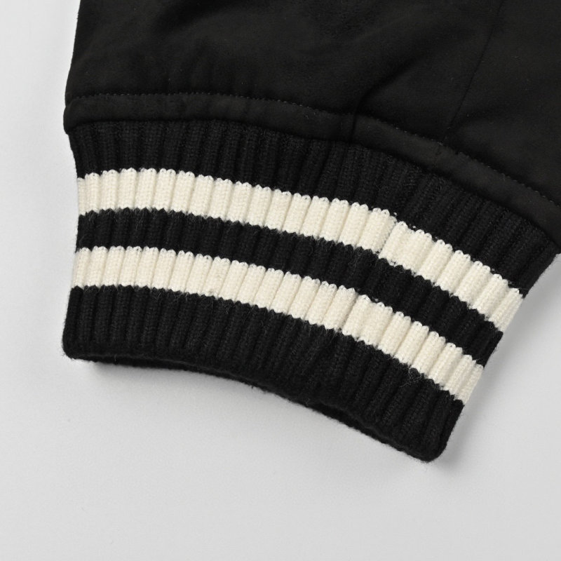 Louis Vuitton Black Wool Varsity Bomber Jacket view