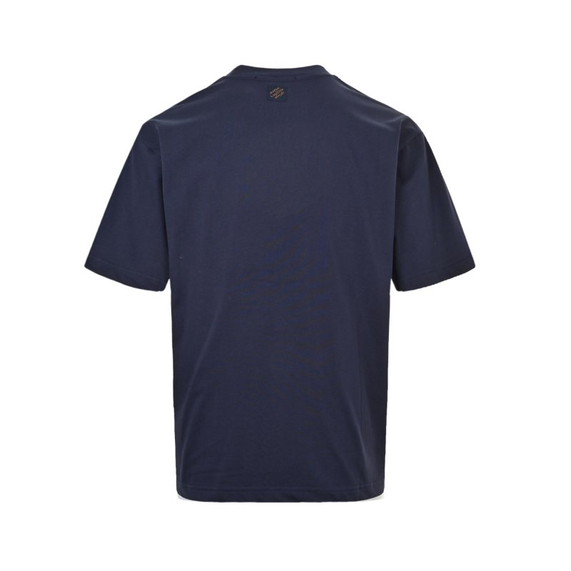 Navy Abstract Graphic Short Sleeve T-Shirt view