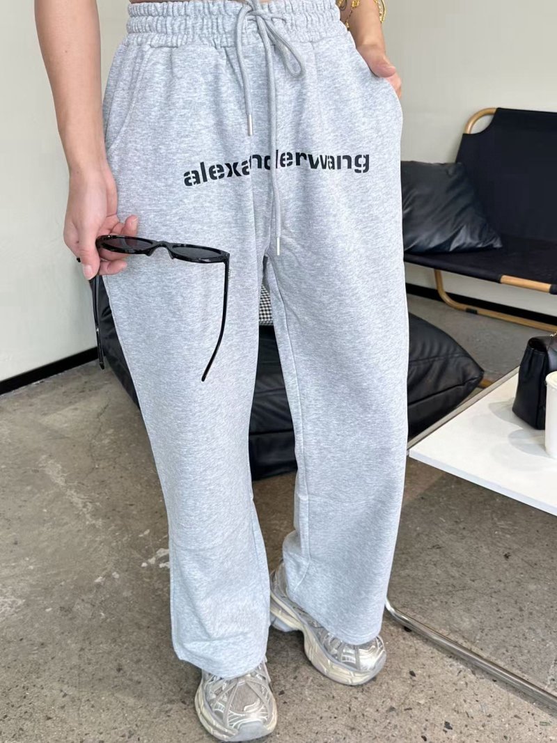 Alexander Wang Grey Logo Sweatpants