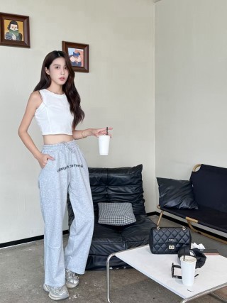 Alexander Wang Grey Logo Sweatpants view 2