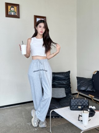 Alexander Wang Grey Logo Sweatpants view 6