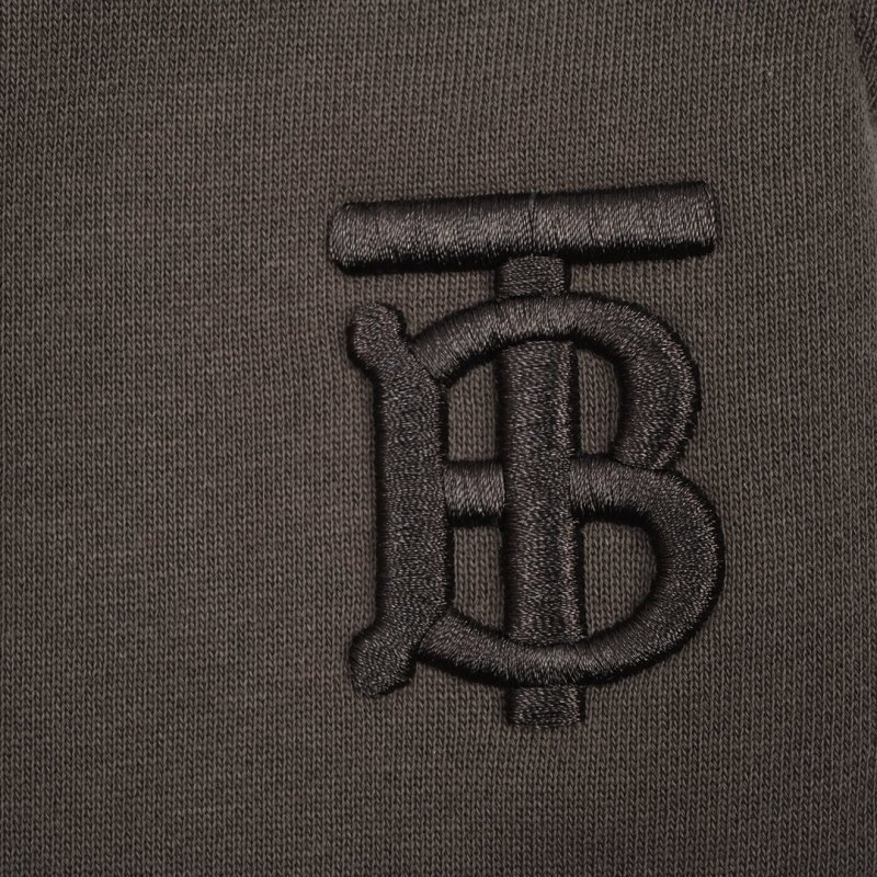 Burberry TB Embroidered Joggers Taupe view