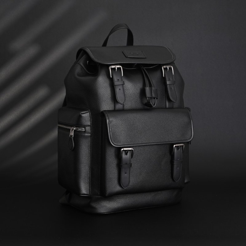 Coach Sprint Black Leather Backpack