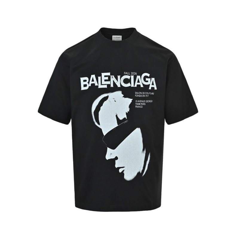 Balenciaga Black Graphic Logo T-Shirt view