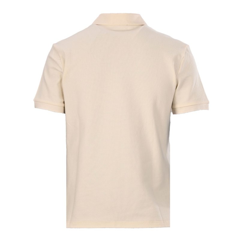 Burberry Women's White Short-Sleeve Polo Shirt with EKD Emblem view