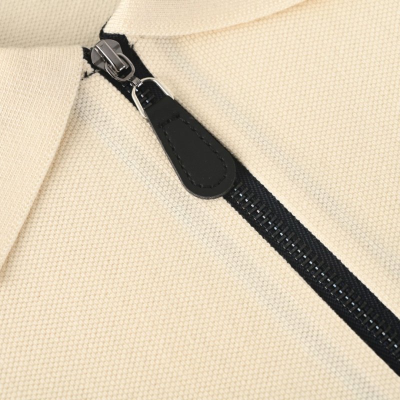 Burberry Women's White Short-Sleeve Polo Shirt with EKD Emblem view