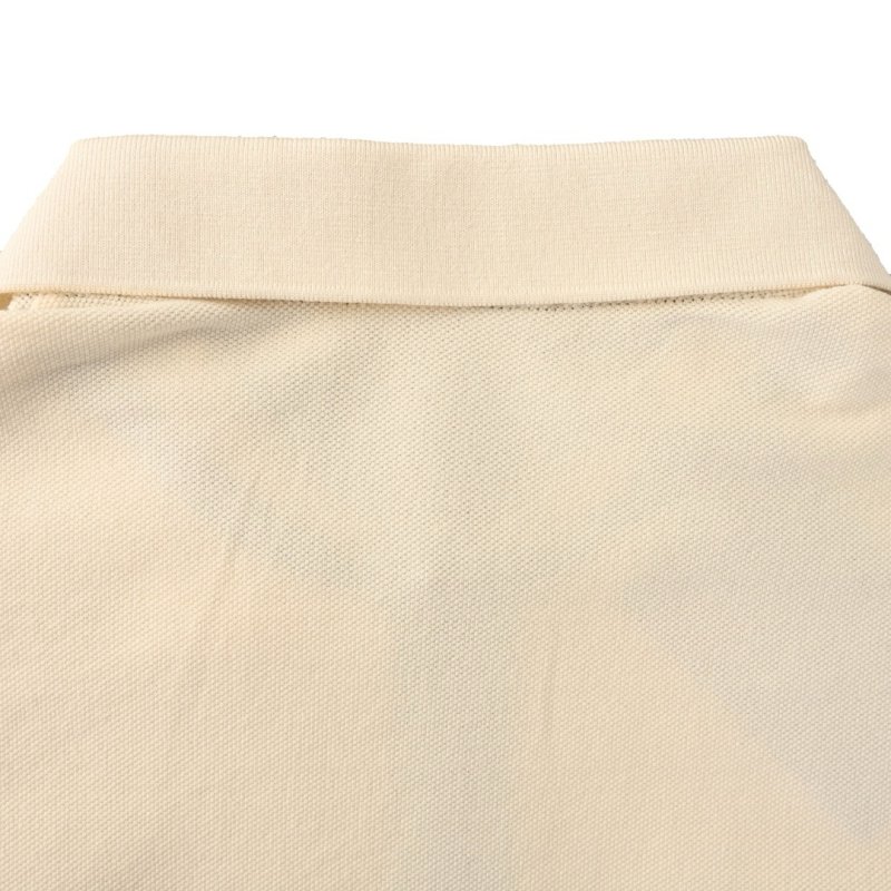 Burberry Women's White Short-Sleeve Polo Shirt with EKD Emblem view