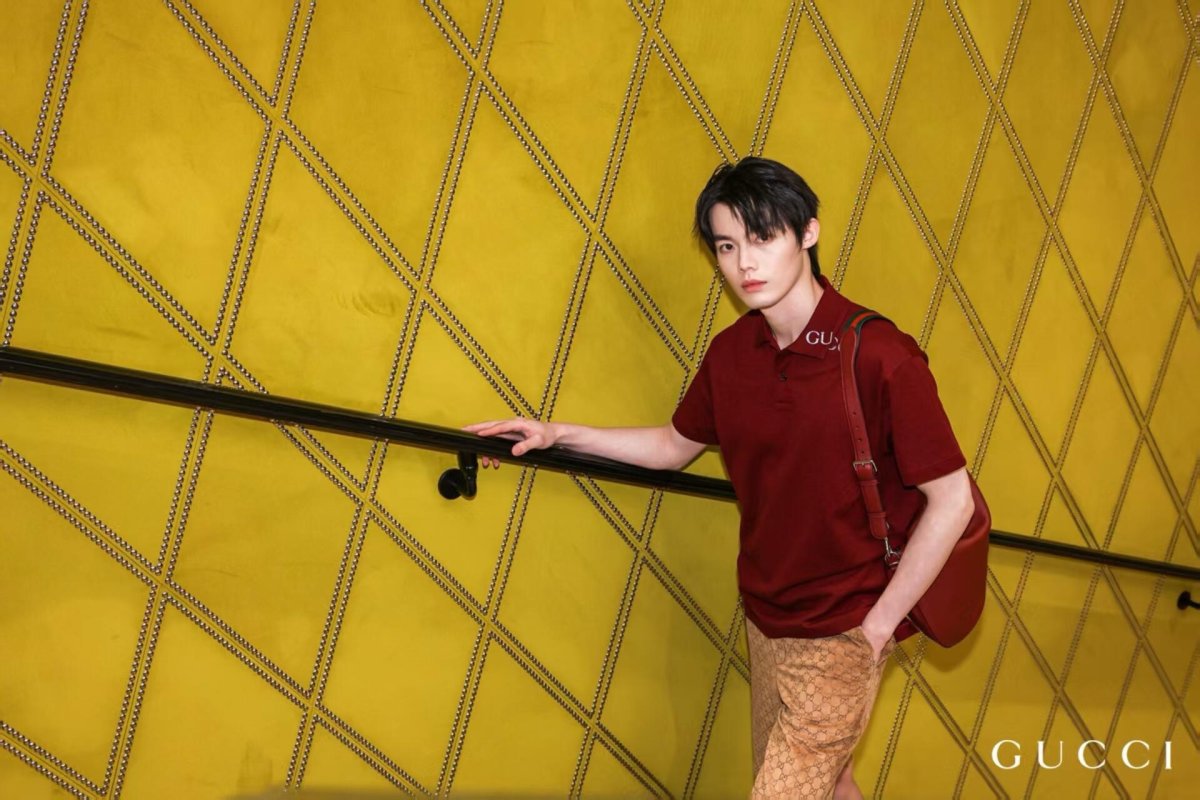 Gucci Burgundy Short Sleeve Polo T-Shirt