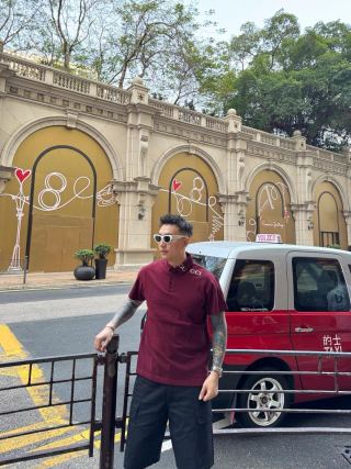 Gucci Burgundy Short Sleeve Polo T-Shirt view 5