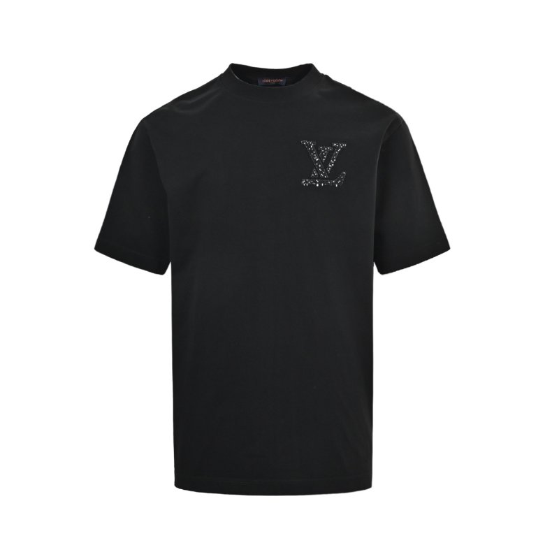 Louis Vuitton Studded LV Logo Black T-Shirt view