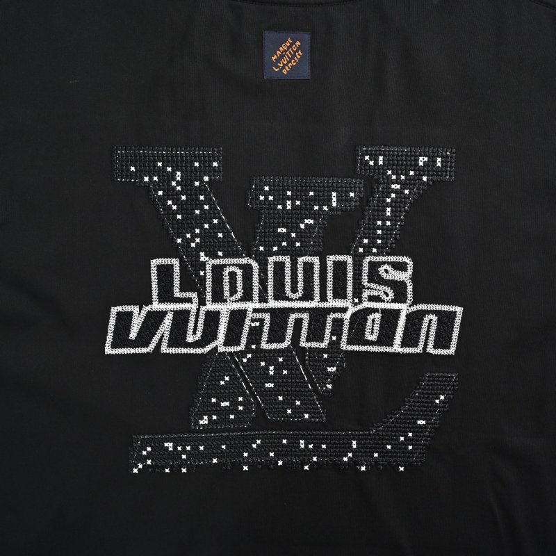 Louis Vuitton Studded LV Logo Black T-Shirt view